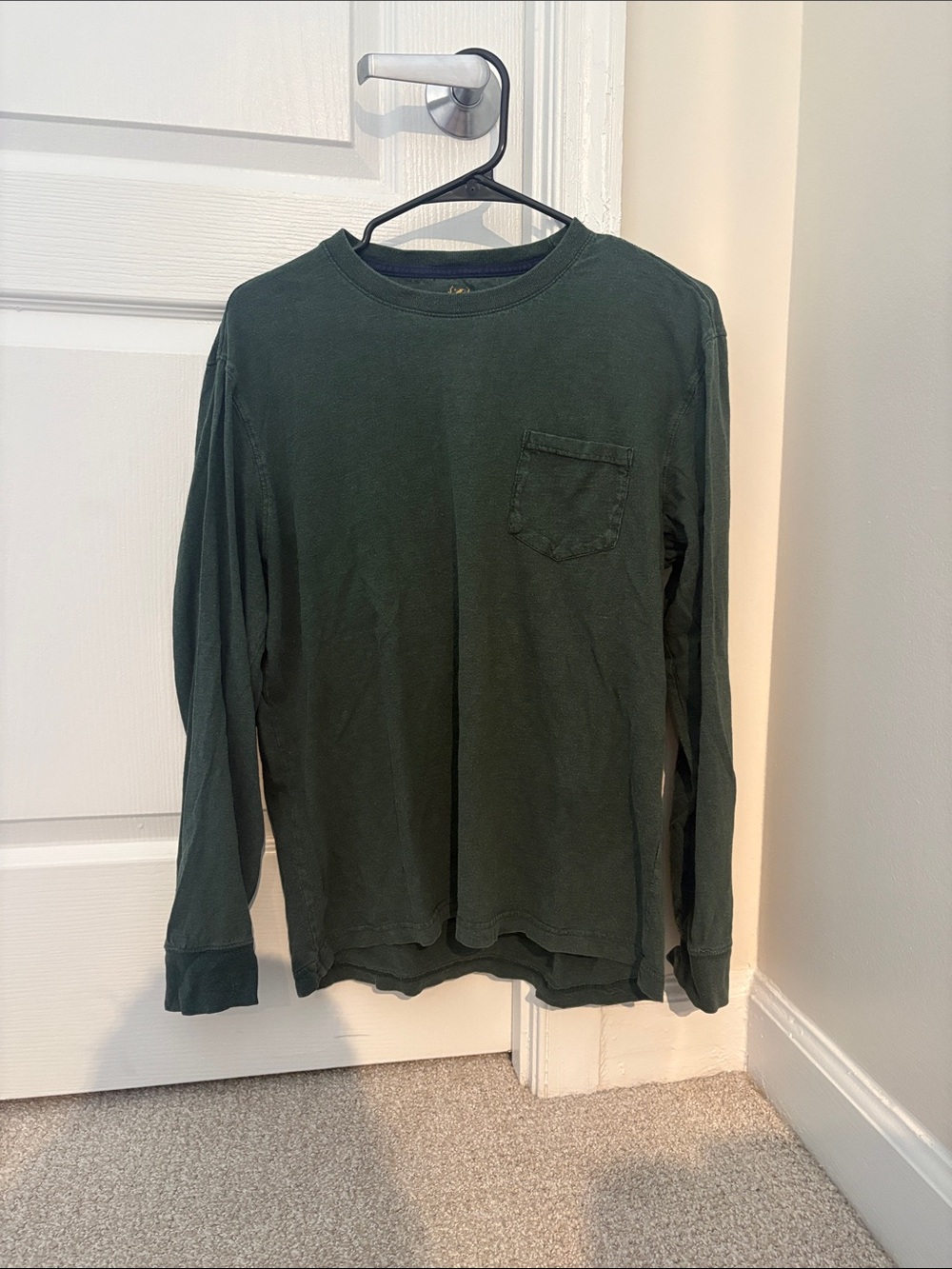 Long Sleeve Pocket Tee - Dark Green